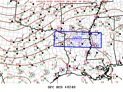 NOAA Storm Prediction Center Mesoscale Discussion 240
