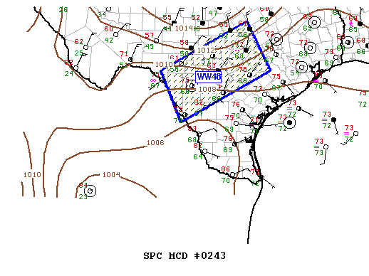 NOAA Storm Prediction Center Mesoscale Discussion 243