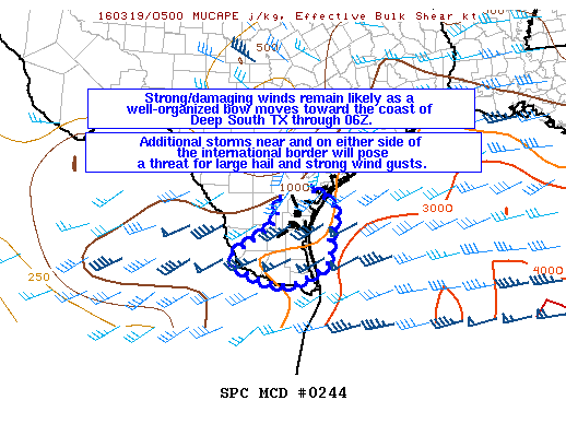 NOAA Storm Prediction Center Mesoscale Discussion 244