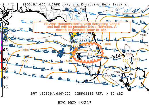 NOAA Storm Prediction Center Mesoscale Discussion 247