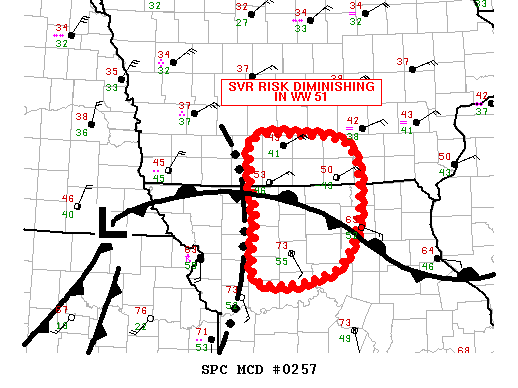 NOAA Storm Prediction Center Mesoscale Discussion 257