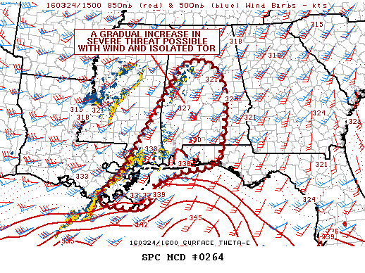 NOAA Storm Prediction Center Mesoscale Discussion 264