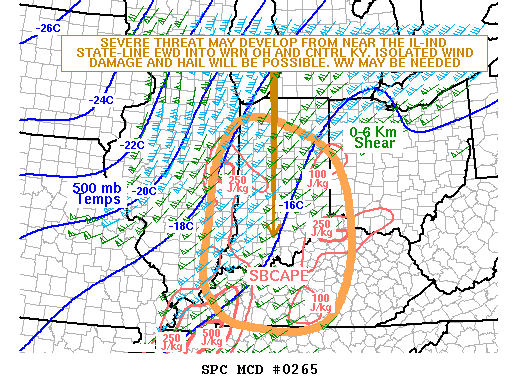 NOAA Storm Prediction Center Mesoscale Discussion 265