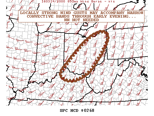 NOAA Storm Prediction Center Mesoscale Discussion 268