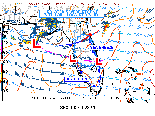 NOAA Storm Prediction Center Mesoscale Discussion 274