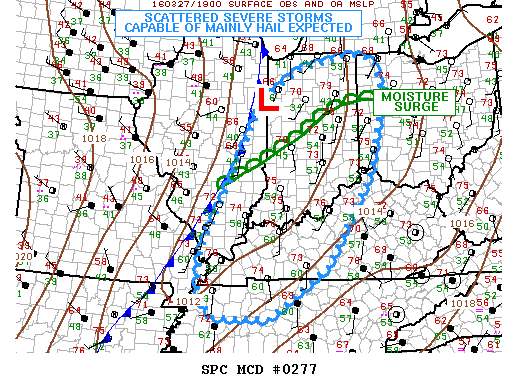 NOAA Storm Prediction Center Mesoscale Discussion 277