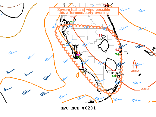 NOAA Storm Prediction Center Mesoscale Discussion 281