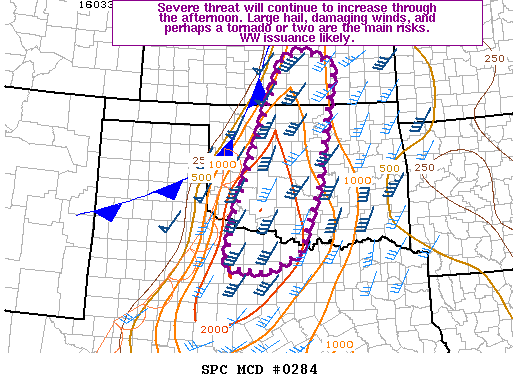 NOAA Storm Prediction Center Mesoscale Discussion 284