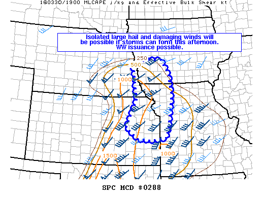 NOAA Storm Prediction Center Mesoscale Discussion 288