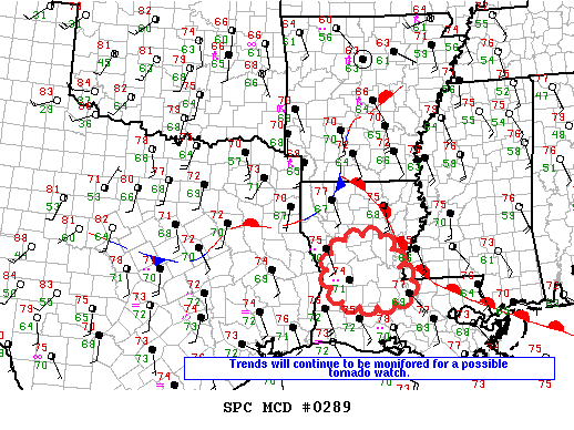 NOAA Storm Prediction Center Mesoscale Discussion 289