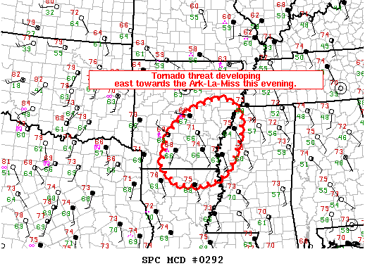 NOAA Storm Prediction Center Mesoscale Discussion 292
