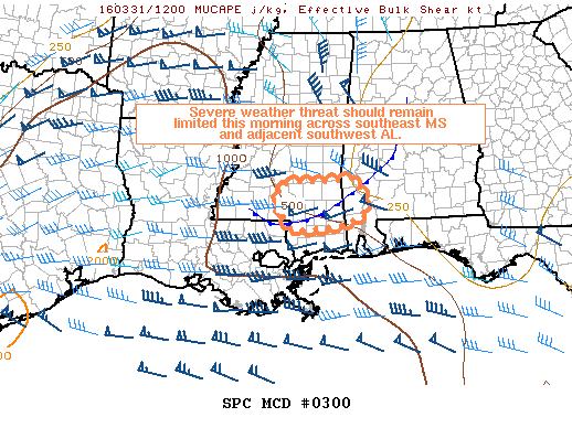 NOAA Storm Prediction Center Mesoscale Discussion 300