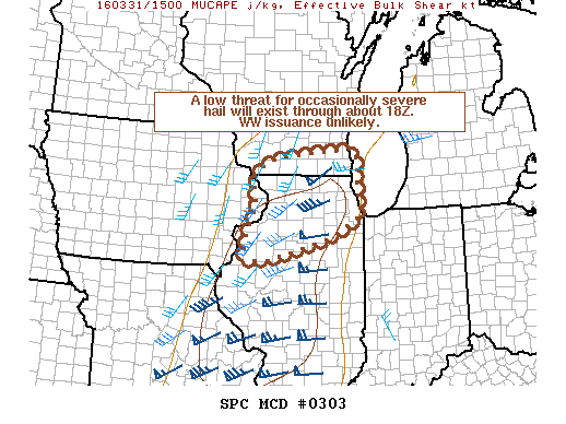 NOAA Storm Prediction Center Mesoscale Discussion 303