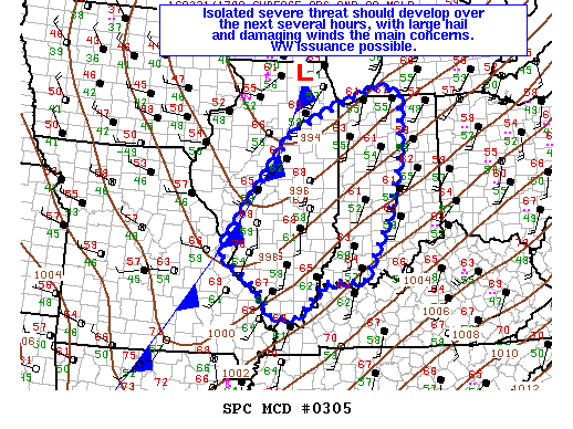 NOAA Storm Prediction Center Mesoscale Discussion 305