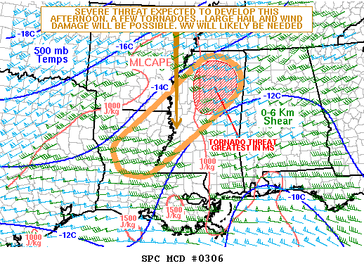 NOAA Storm Prediction Center Mesoscale Discussion 306