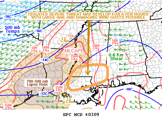 NOAA Storm Prediction Center Mesoscale Discussion 309