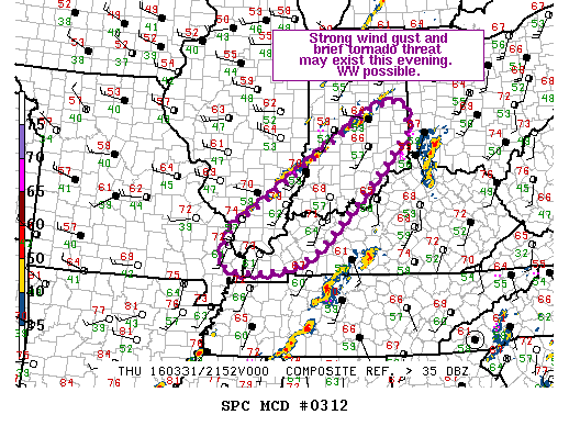 NOAA Storm Prediction Center Mesoscale Discussion 312