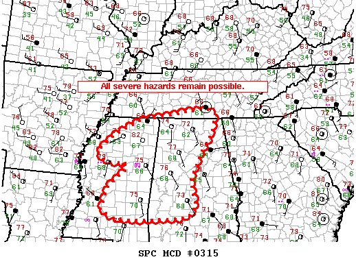 NOAA Storm Prediction Center Mesoscale Discussion 315