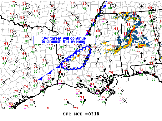 NOAA Storm Prediction Center Mesoscale Discussion 318