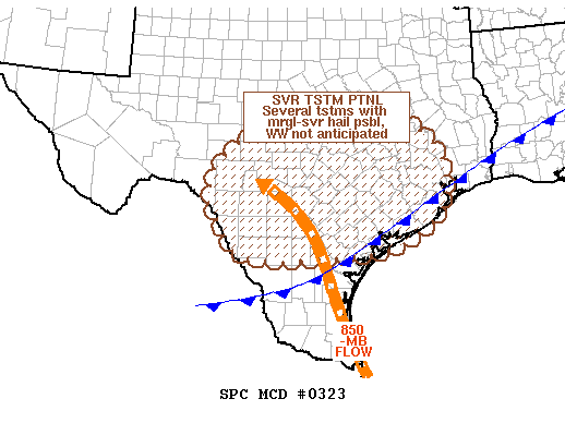 NOAA Storm Prediction Center Mesoscale Discussion 323