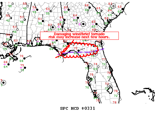 NOAA Storm Prediction Center Mesoscale Discussion 331