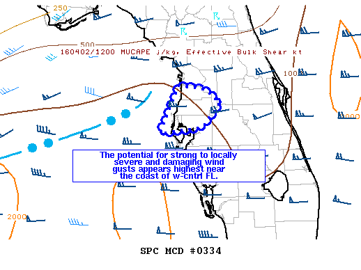 NOAA Storm Prediction Center Mesoscale Discussion 334