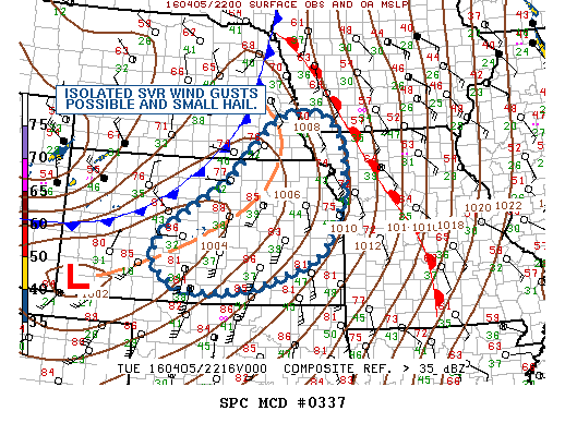 NOAA Storm Prediction Center Mesoscale Discussion 337