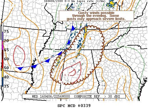 NOAA Storm Prediction Center Mesoscale Discussion 339