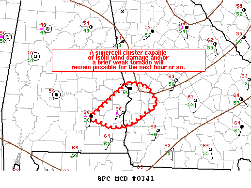 NOAA Storm Prediction Center Mesoscale Discussion 341