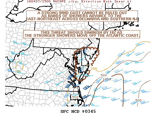 NOAA Storm Prediction Center Mesoscale Discussion 345