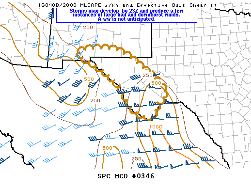 NOAA Storm Prediction Center Mesoscale Discussion 346