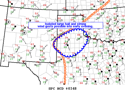 NOAA Storm Prediction Center Mesoscale Discussion 348