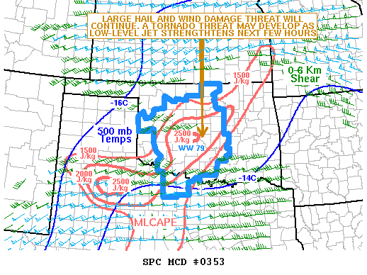 NOAA Storm Prediction Center Mesoscale Discussion 353