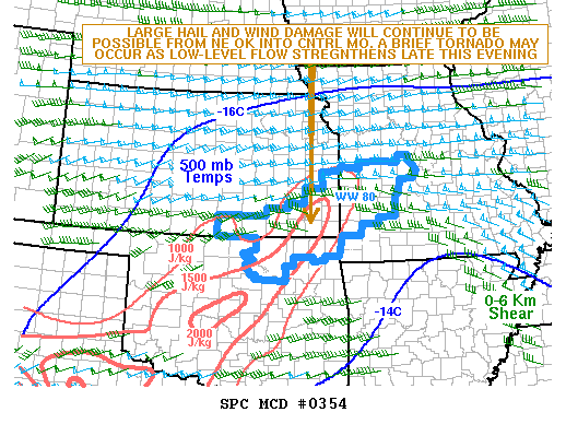 NOAA Storm Prediction Center Mesoscale Discussion 354