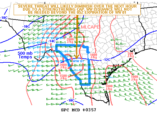 NOAA Storm Prediction Center Mesoscale Discussion 357