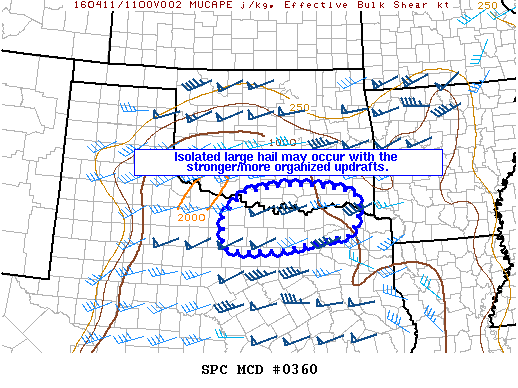 NOAA Storm Prediction Center Mesoscale Discussion 360