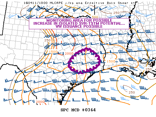 NOAA Storm Prediction Center Mesoscale Discussion 364