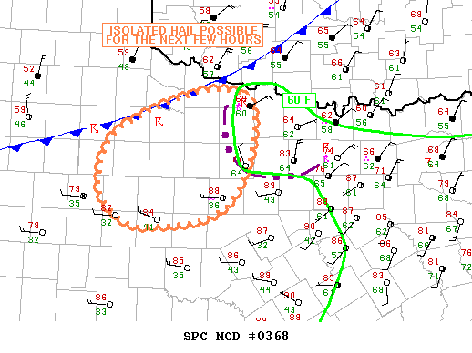 NOAA Storm Prediction Center Mesoscale Discussion 368