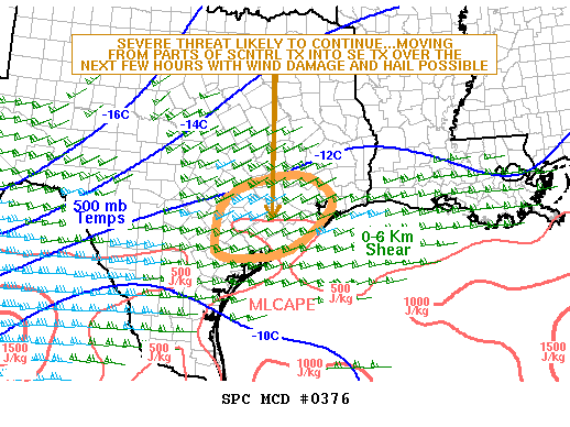 NOAA Storm Prediction Center Mesoscale Discussion 376