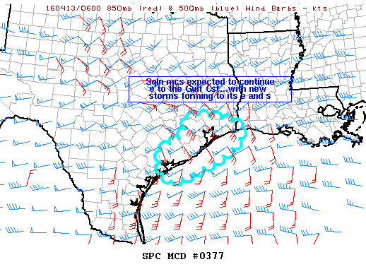 NOAA Storm Prediction Center Mesoscale Discussion 377