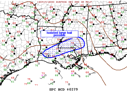 NOAA Storm Prediction Center Mesoscale Discussion 379