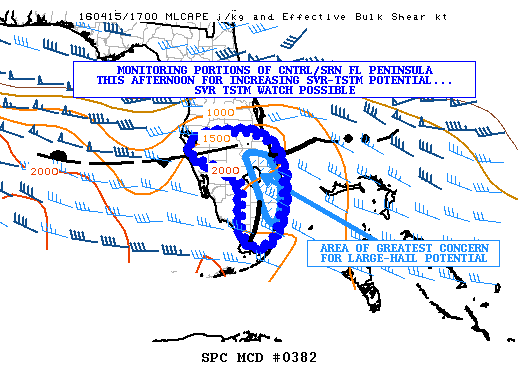 NOAA Storm Prediction Center Mesoscale Discussion 382