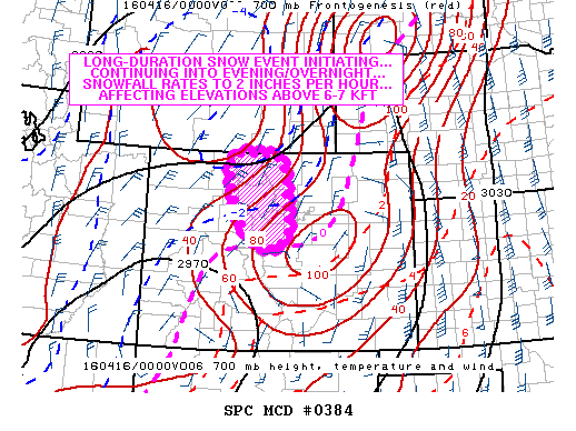 NOAA Storm Prediction Center Mesoscale Discussion 384