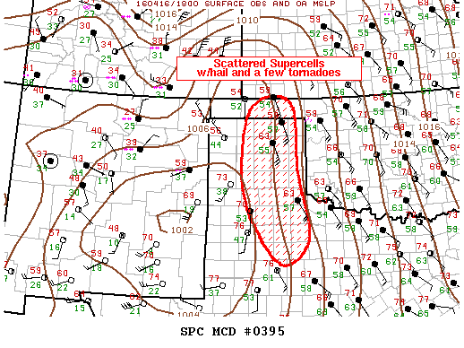 NOAA Storm Prediction Center Mesoscale Discussion 395