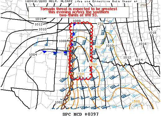 NOAA Storm Prediction Center Mesoscale Discussion 397