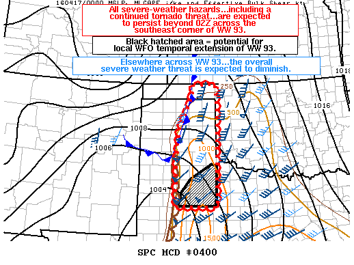 NOAA Storm Prediction Center Mesoscale Discussion 400