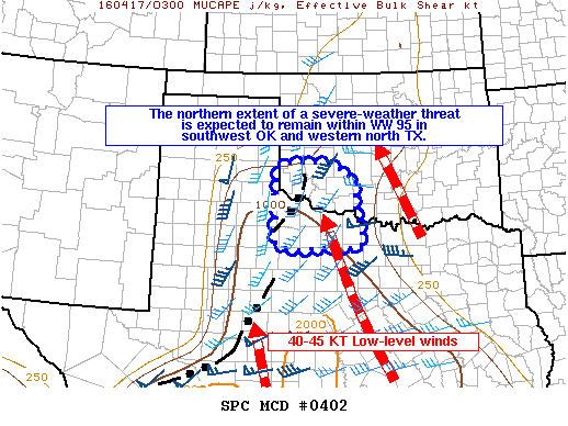 NOAA Storm Prediction Center Mesoscale Discussion 402