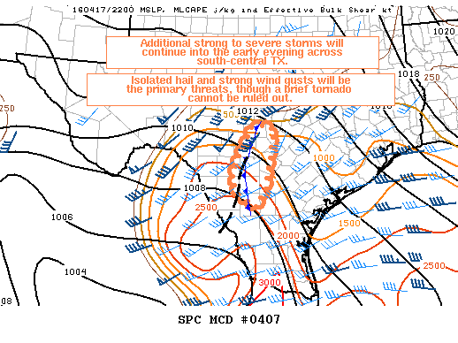 NOAA Storm Prediction Center Mesoscale Discussion 407