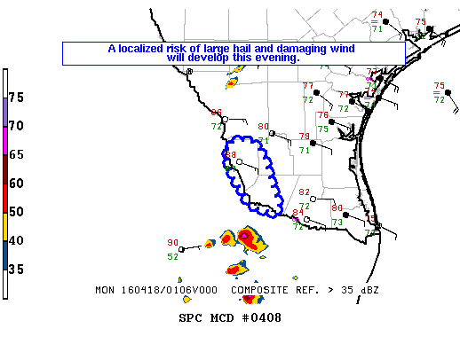 NOAA Storm Prediction Center Mesoscale Discussion 408
