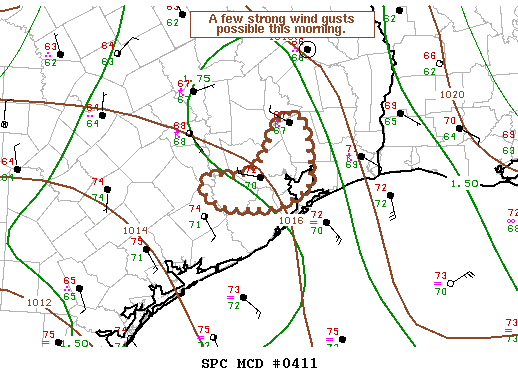 NOAA Storm Prediction Center Mesoscale Discussion 411